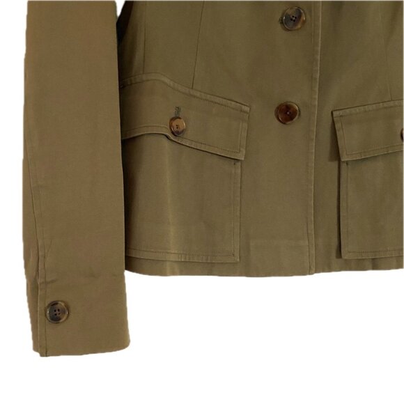 Ralph Lauren Blue Label Utility Jacket Military Blazer Army Green Womens Size 6 - Picture 3 of 12